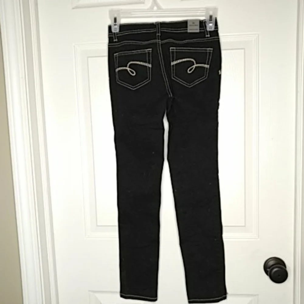 Justice Girls Dark Wash Skinny Jeans 12 Slim